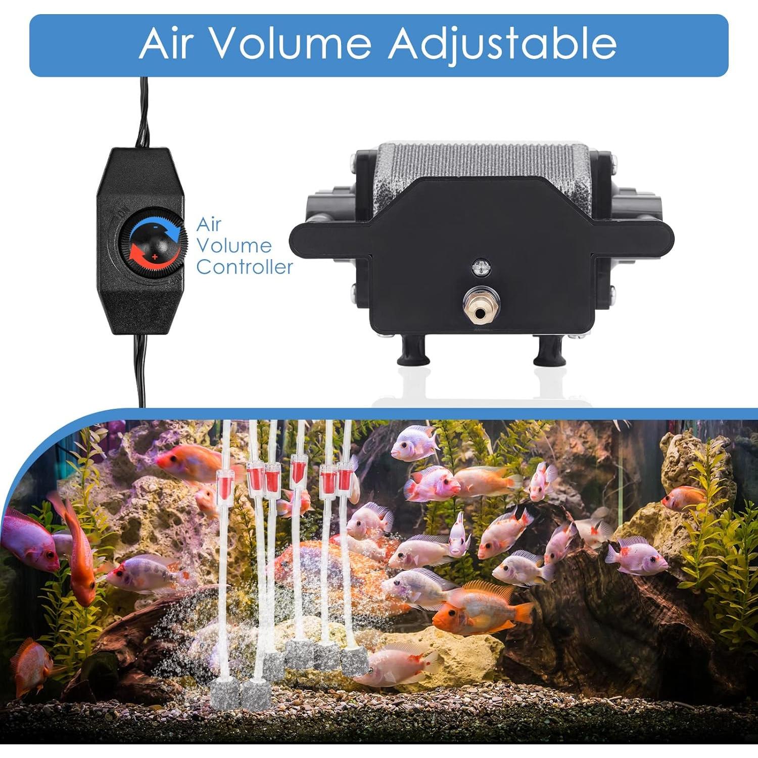 Bomba de Aire AquaMiracle 16W 475GPH Silenciosa Comercial