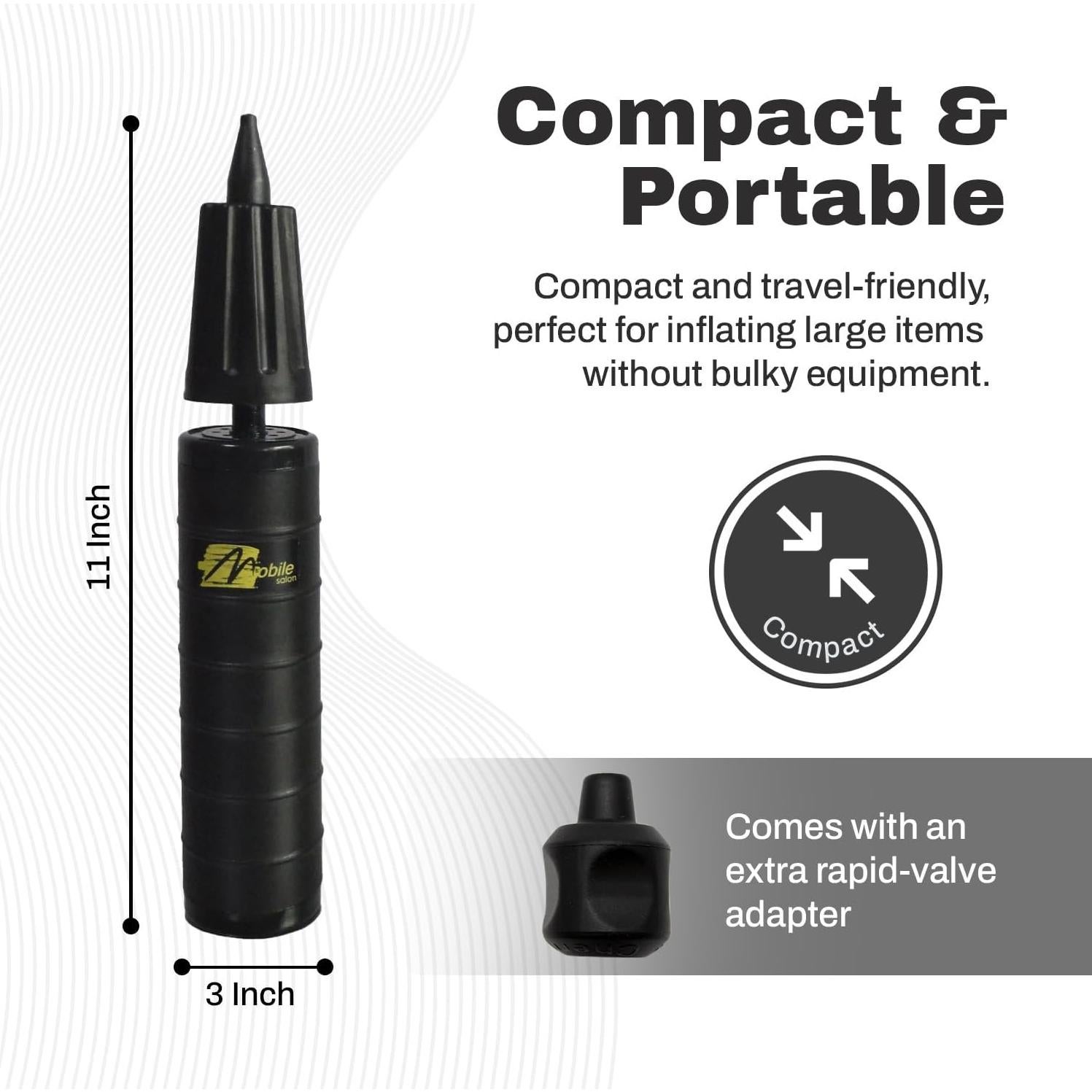 Bomba de Aire de Mano Chrome Cherry 0.11 kg Compacta