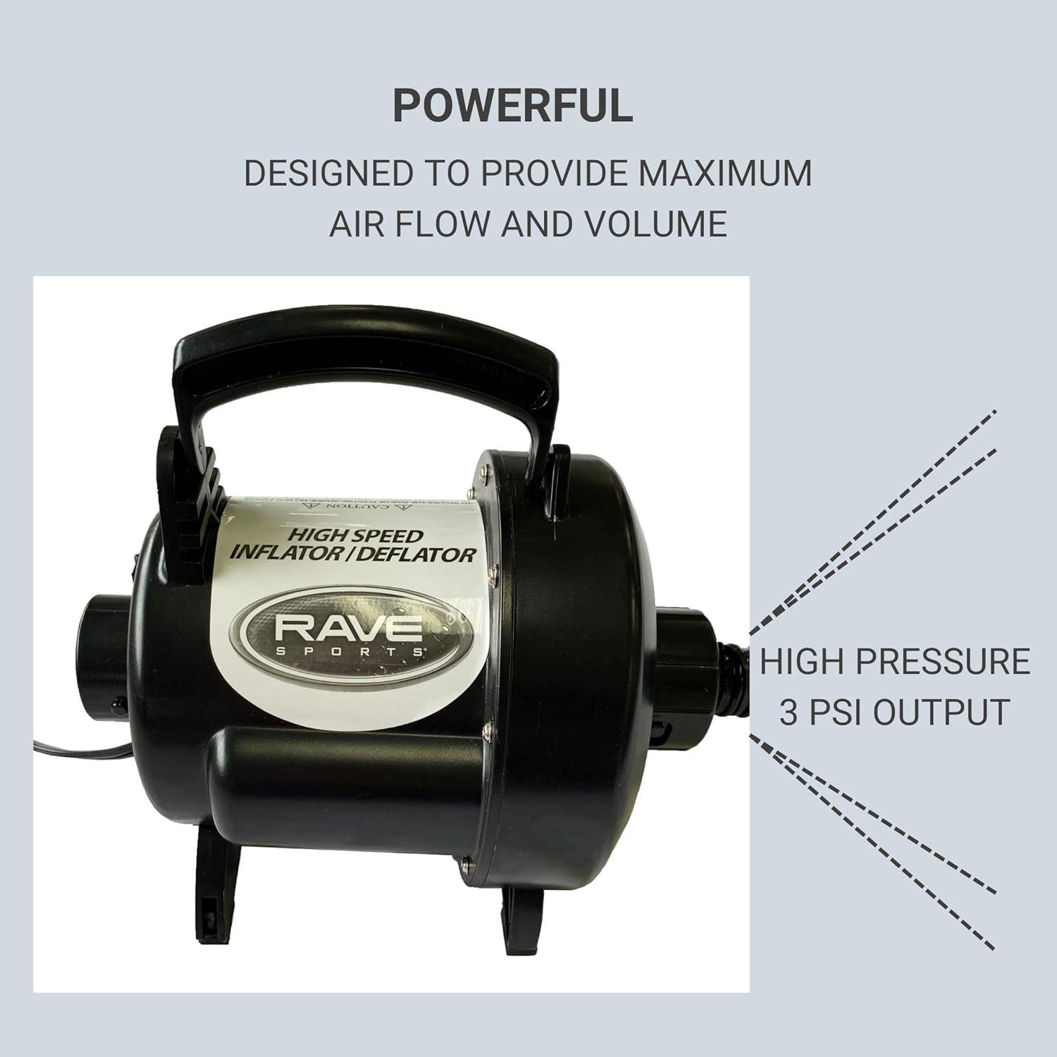 Inflador/Desinflador Eléctrico RAVE Sports 01083 3.0 psi