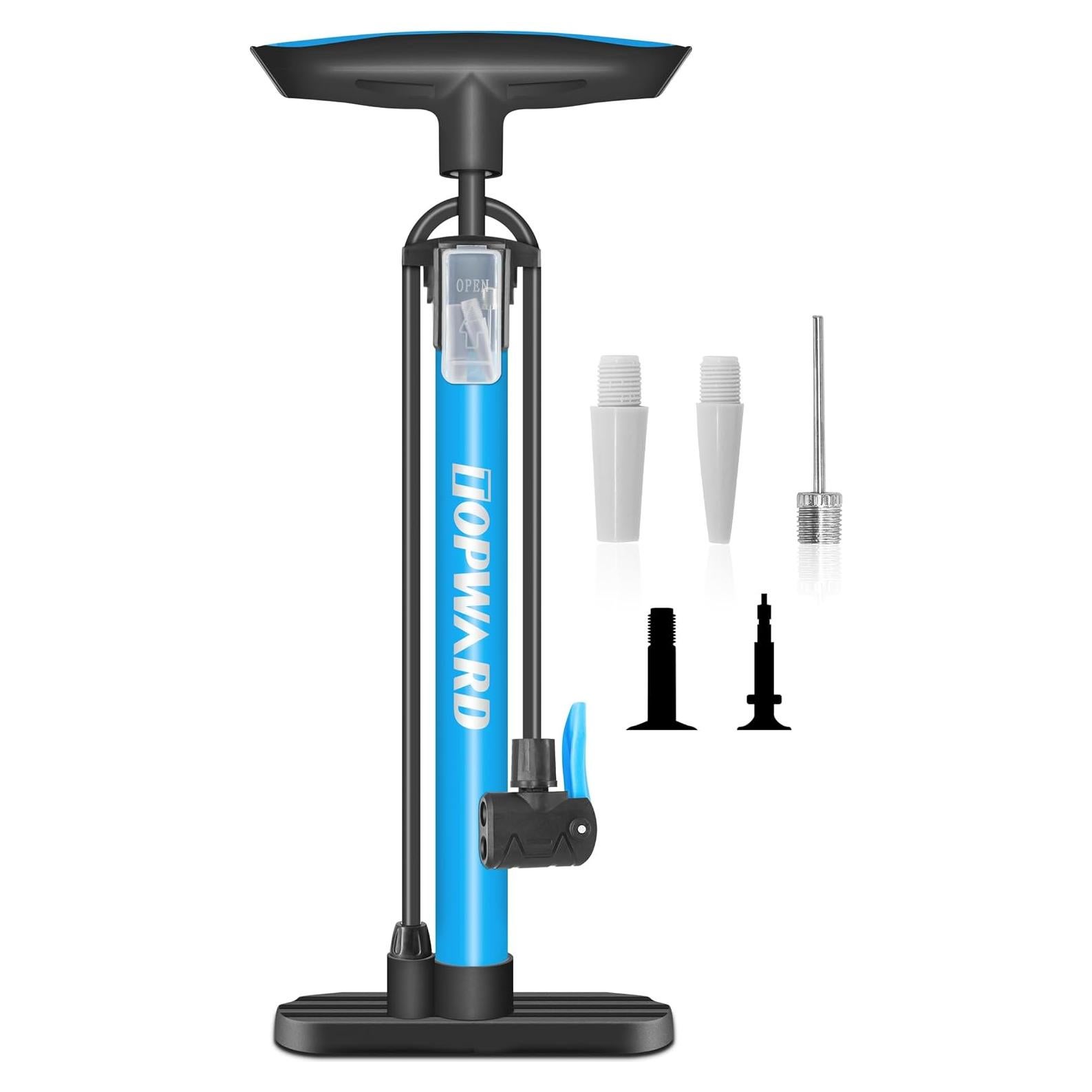 Bomba de Neumáticos Manual Topward para Bicicleta Azul