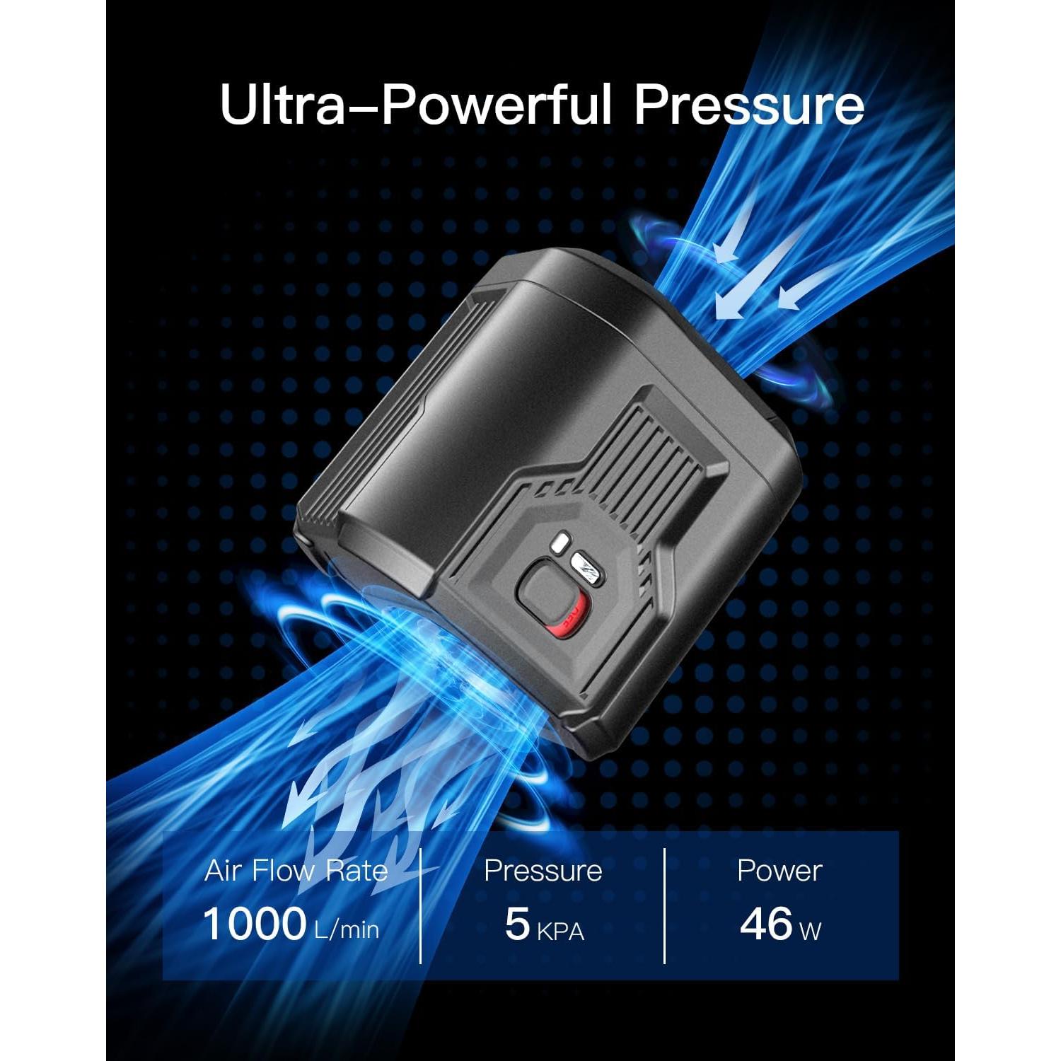 Bomba de Aire Portátil Recargable ACOTHOT 5KPA 1300mAh