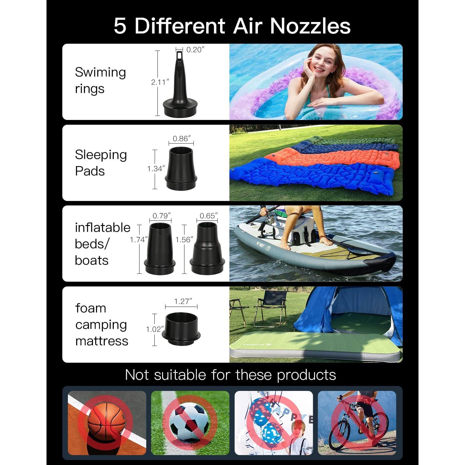 Bomba de Aire Portátil Recargable ACOTHOT 5KPA 1300mAh