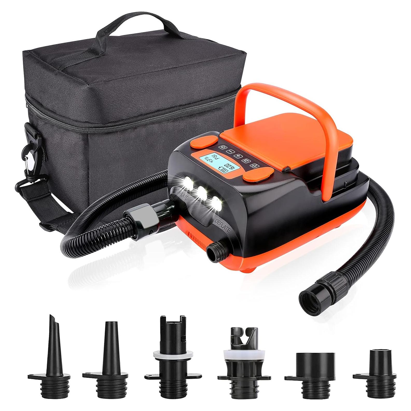 Bomba de Aire Eléctrica AGPTEK 16PSI 12V Recargable para SUP