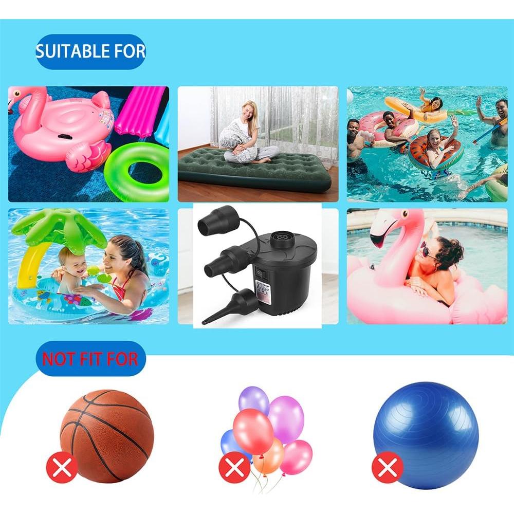 Bomba de Aire Eléctrica Aida & Hani 450 LPM 3 Boquillas Negra