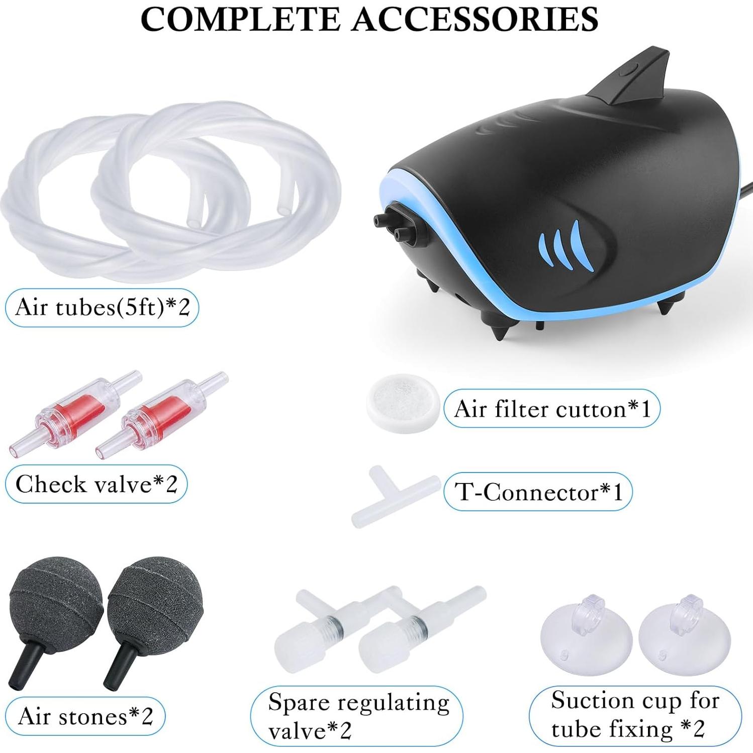 Bomba de Aire Silenciosa HITOP 3W para Acuario 300L