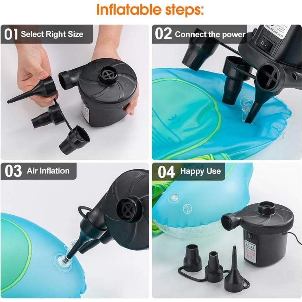 Bomba de Aire Eléctrica Smerk 130W para Inflables - Rápido Llenado