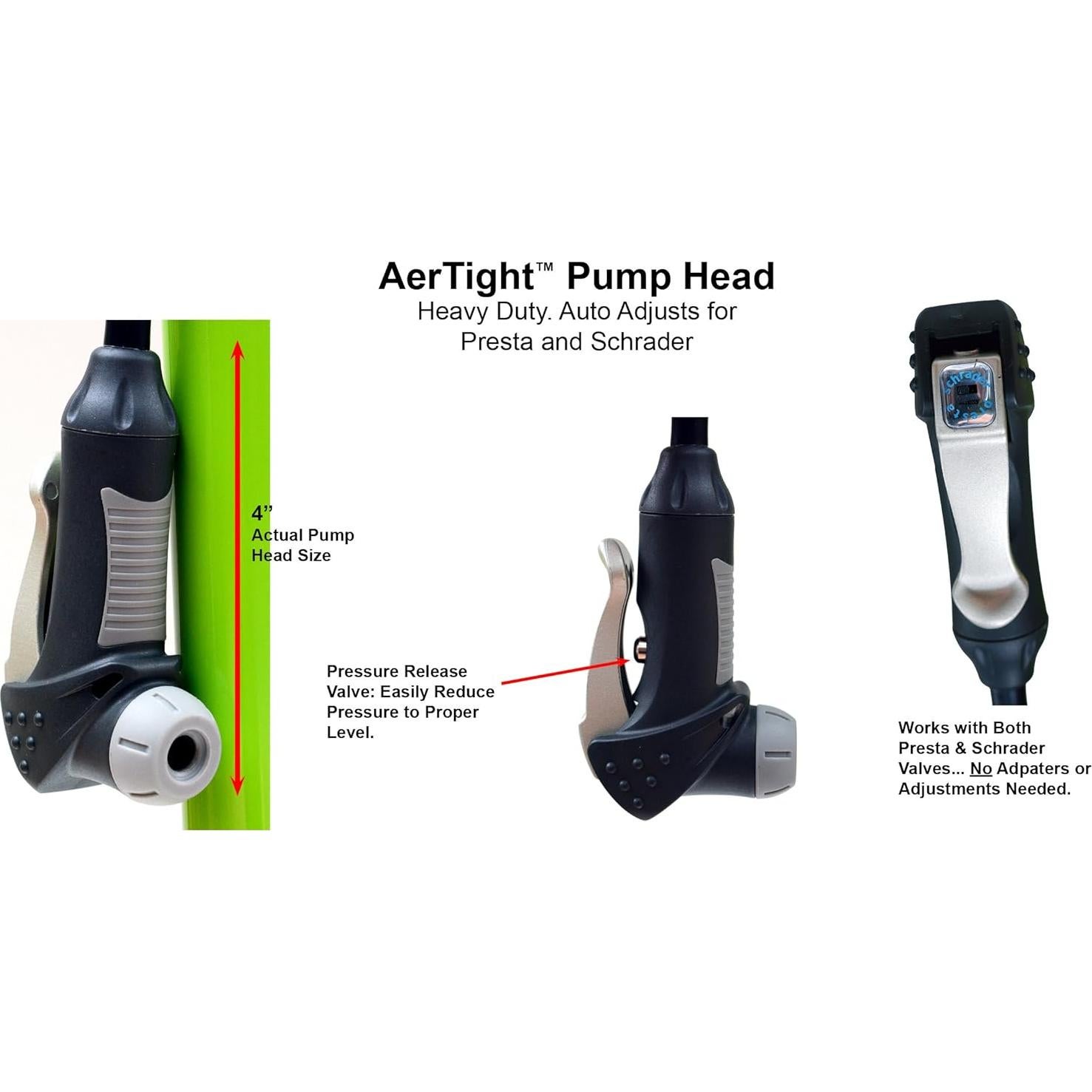 Bomba de Bicicleta AerGun X-1000 con Manómetro 160 PSI