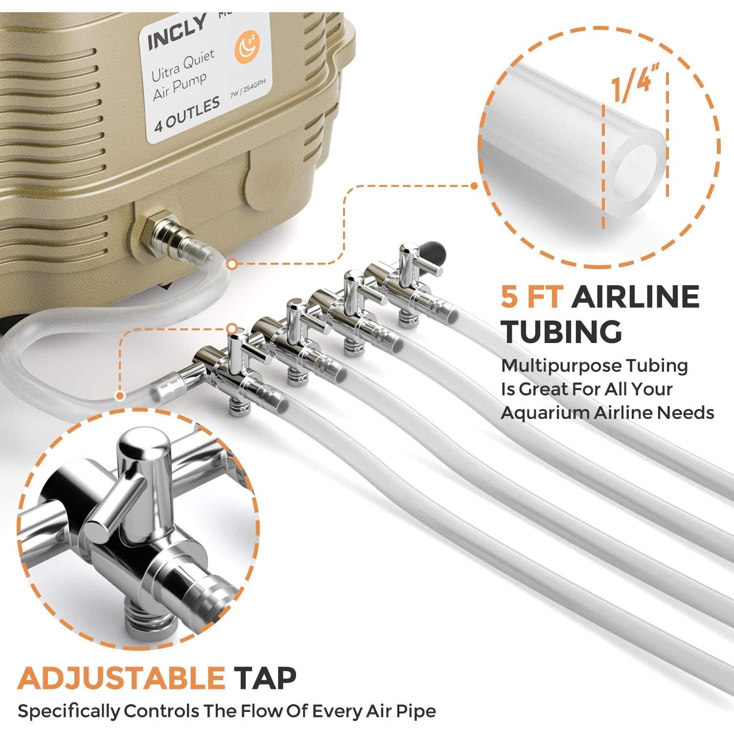 Bomba de Aire INCLY 7W Ultra Silenciosa 16 LPM 245 L/h