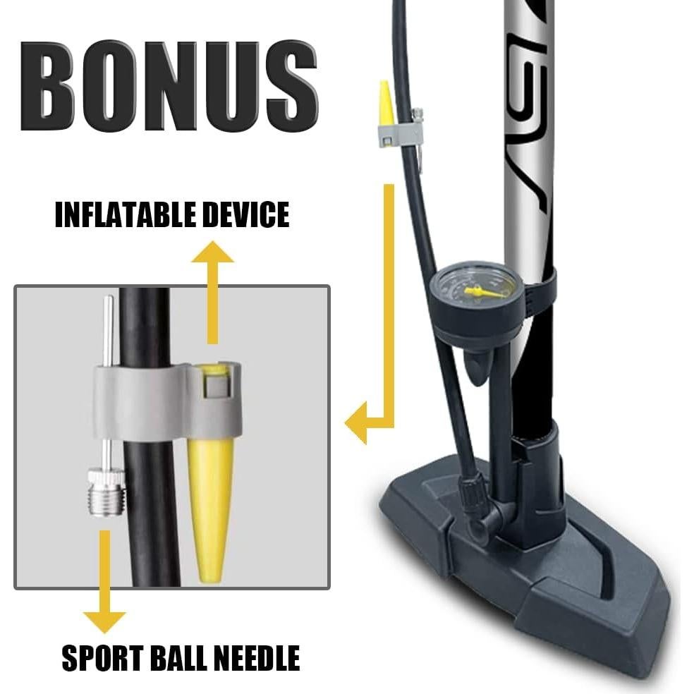 Bomba de Bicicleta BV Manual 0,91 kg 160 PSI Reversible Presta Schrader