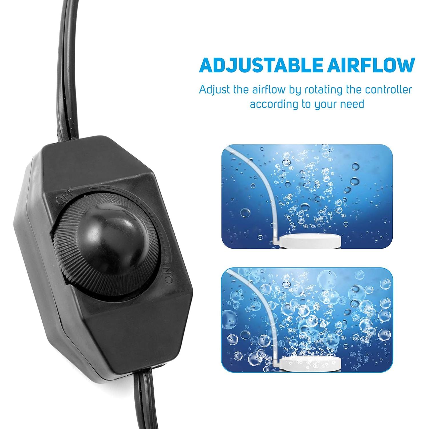 Bomba de Aire Silenciosa PONDFORSE 30L/min 20W Ajustable