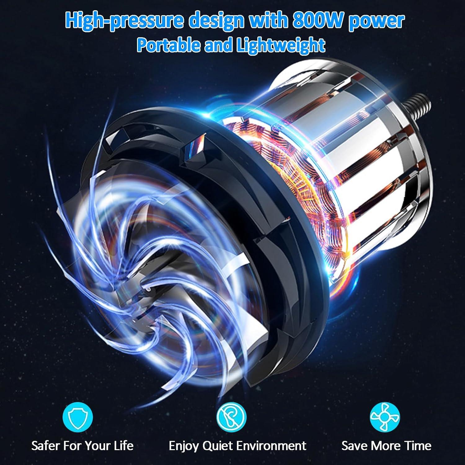 Bomba de Aire Eléctrica Dawnleague 800W con 4 Boquillas