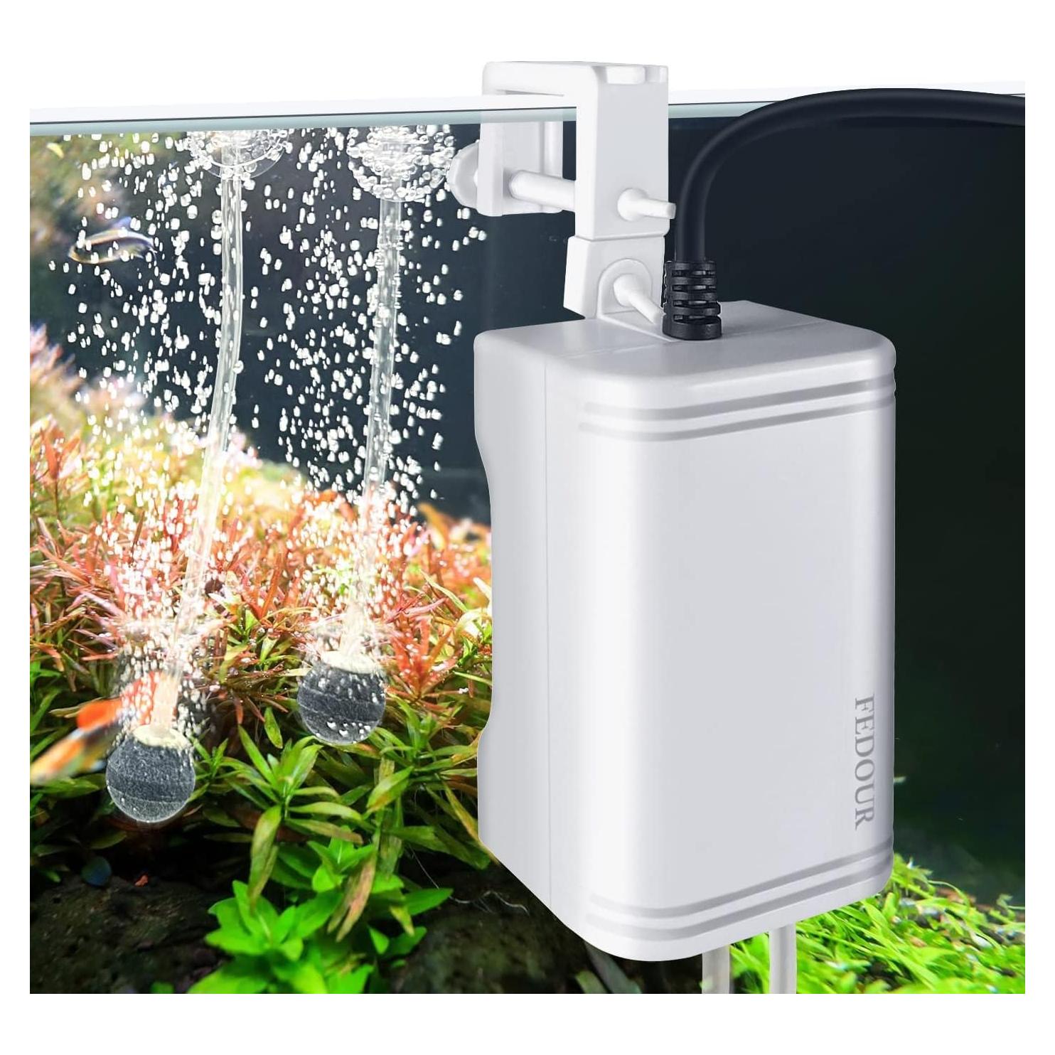 Bomba de Aire Mini Acuario FEDOUR 48GPH Ultra Silenciosa