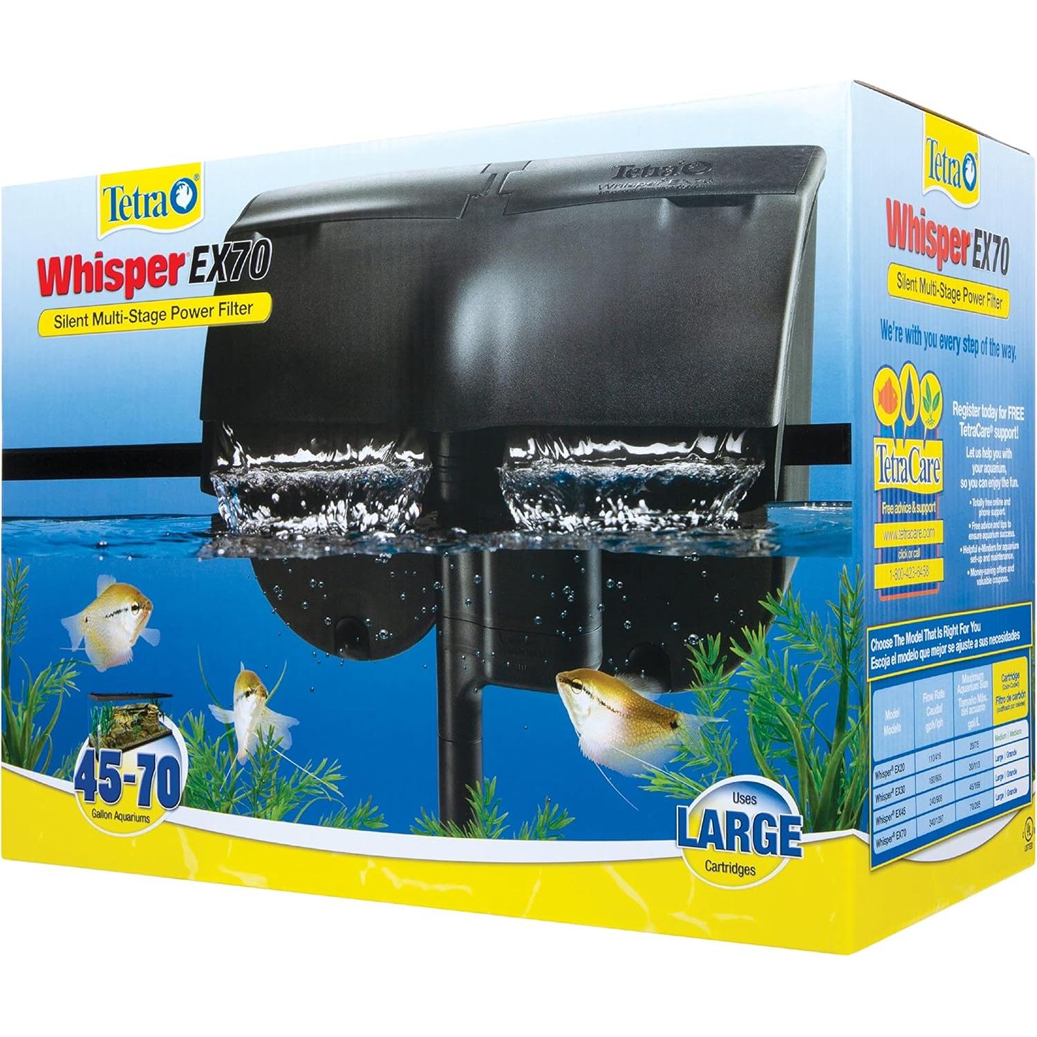 Filtro Tetra Whisper EX 70 para acuarios 170 a 265 L, silencioso