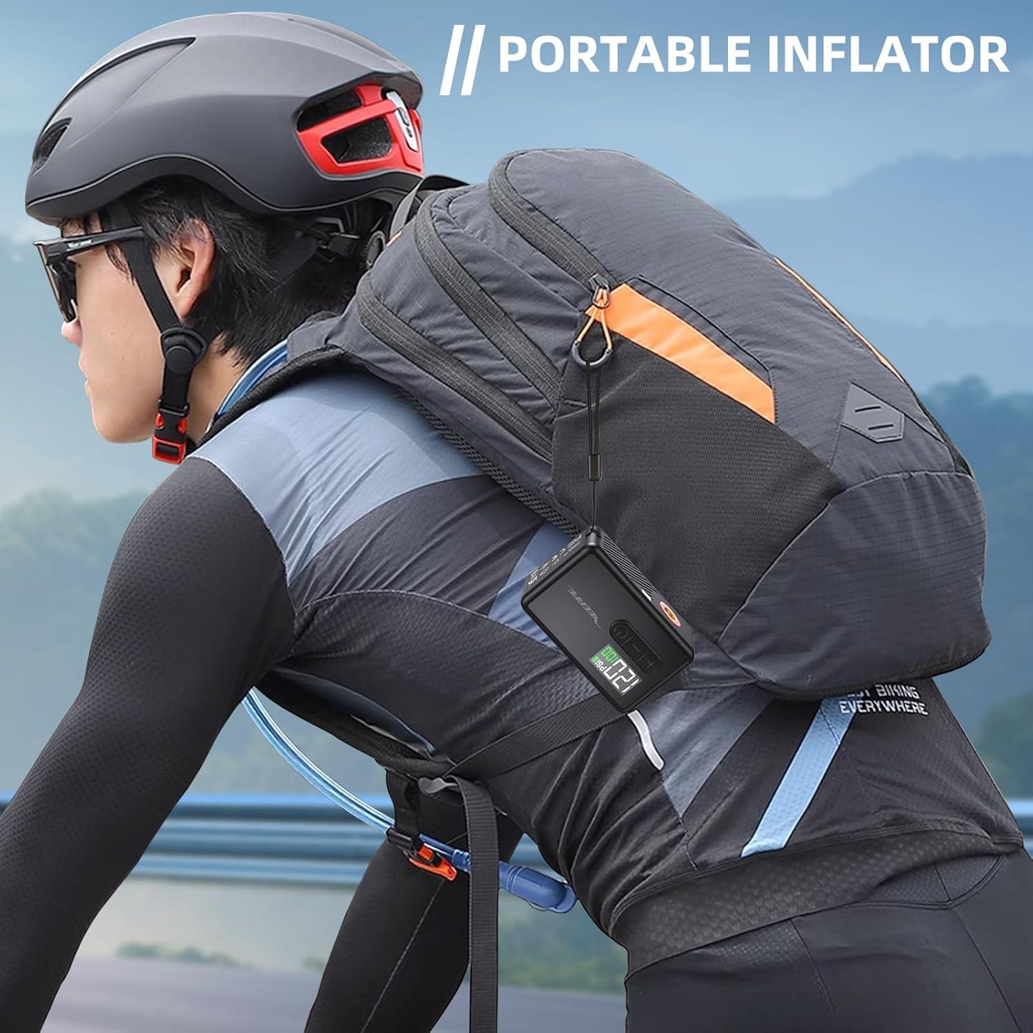 Bomba de Aire Eléctrica VEEAPE Mini 120 PSI para Bicicleta