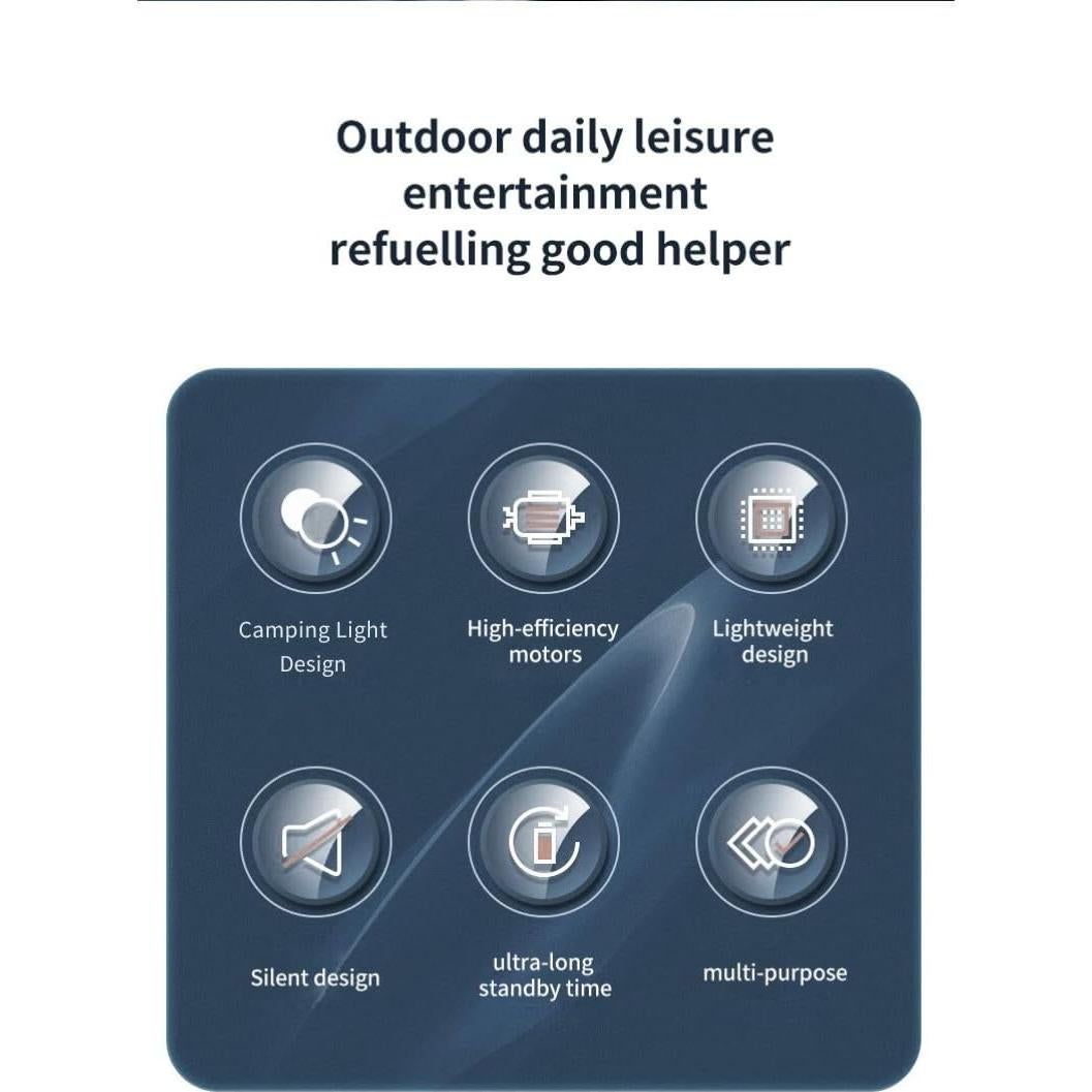 Compact Electric Portable Air Pump with USB-C Charging & Integrated LED Light – Perfect for Air Mattress Pump, Air Pump for Inflatables and Deflatables, Sleeping Pads, Vacuum Bags, Camp and More