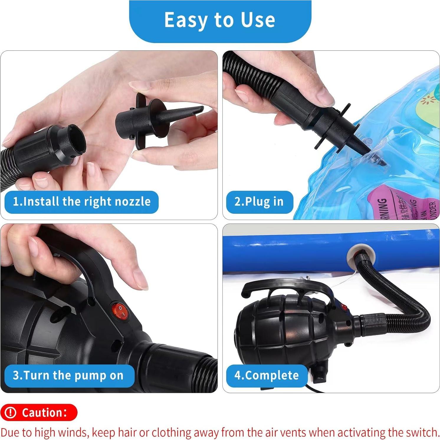 Bomba de aire eléctrica ROMELANDS para inflables 1.03 kg