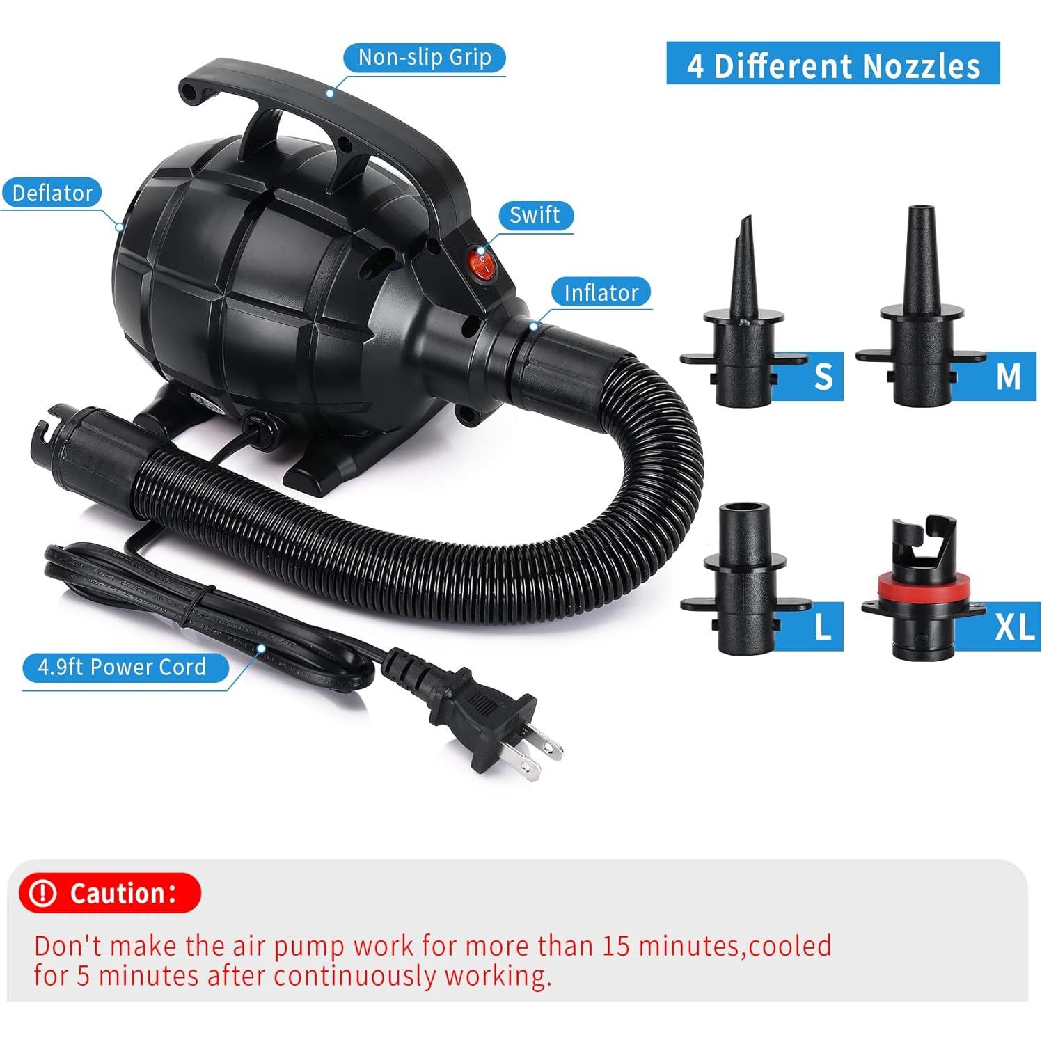 Bomba de aire eléctrica ROMELANDS para inflables 1.03 kg