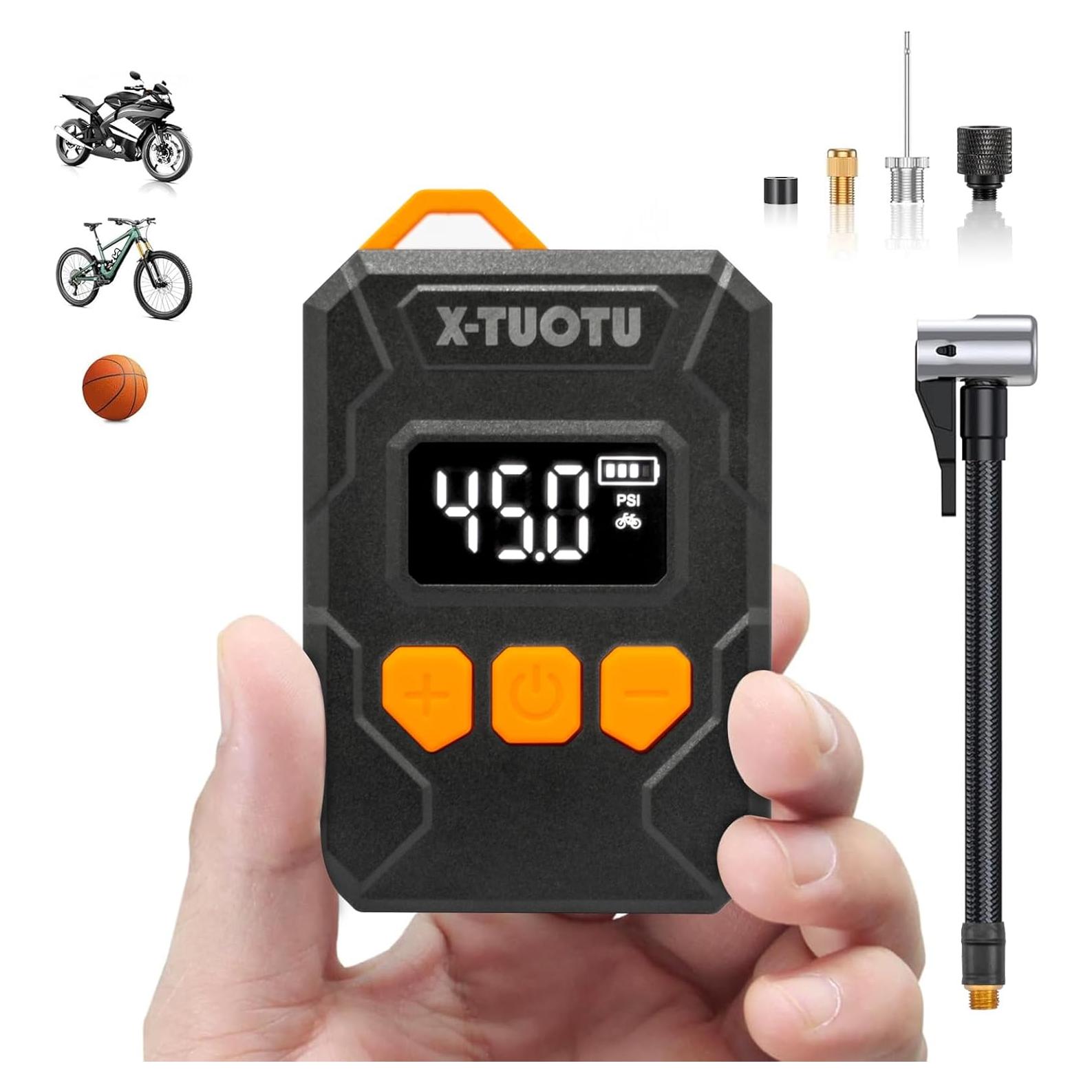 Mini bomba de bicicleta X-TUOTU Y-QB08 con manómetro