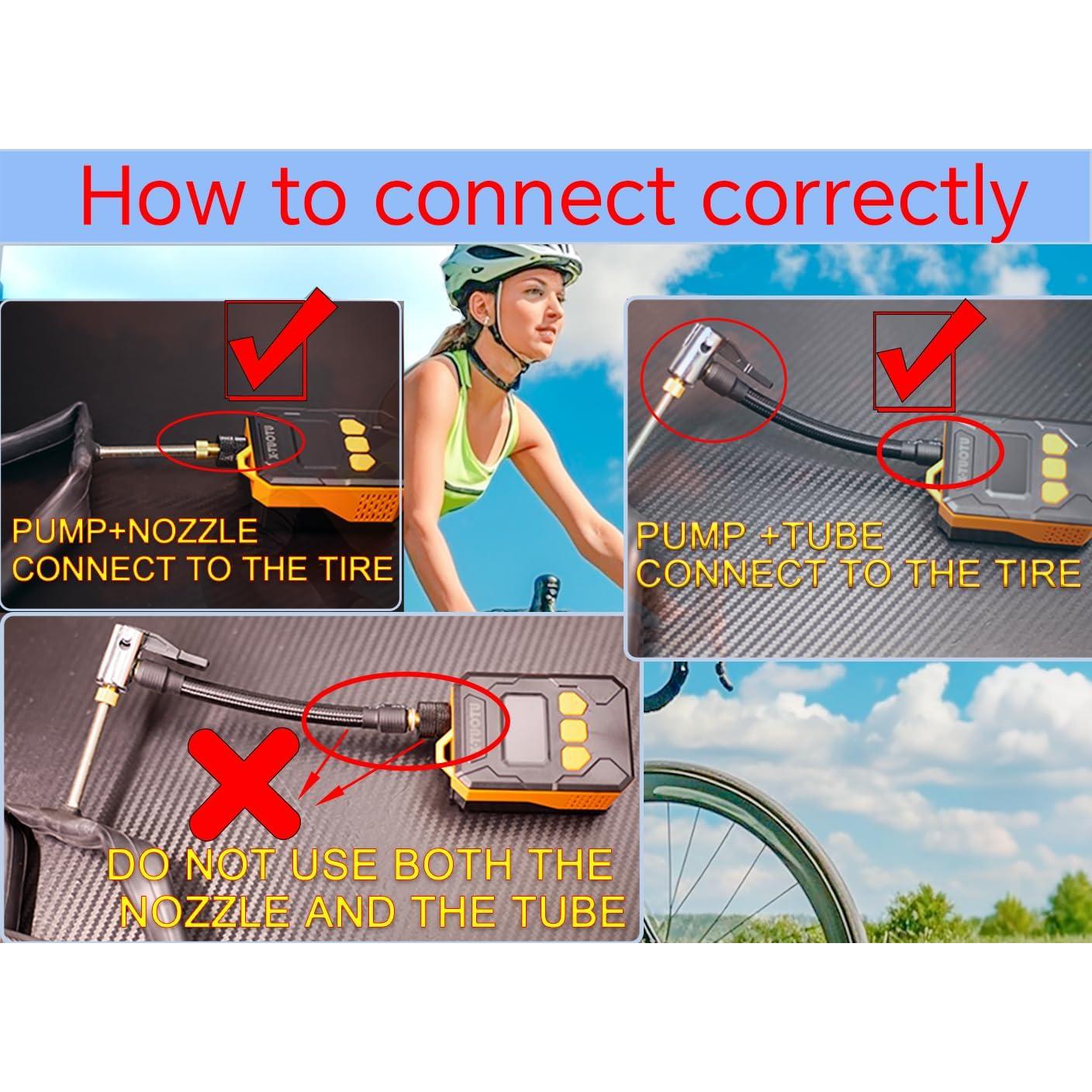 Mini bomba de bicicleta X-TUOTU Y-QB08 con manómetro