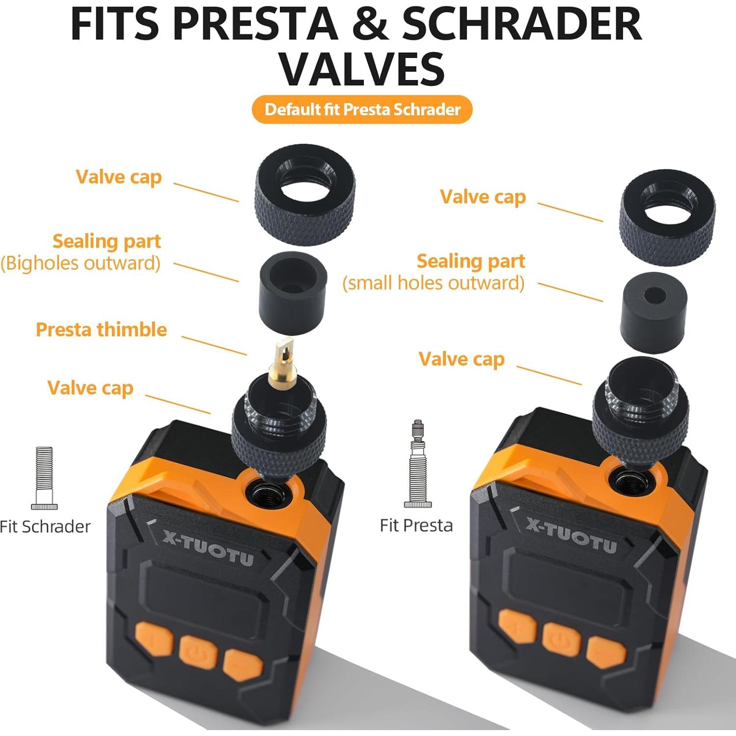 Mini bomba de bicicleta X-TUOTU Y-QB08 con manómetro