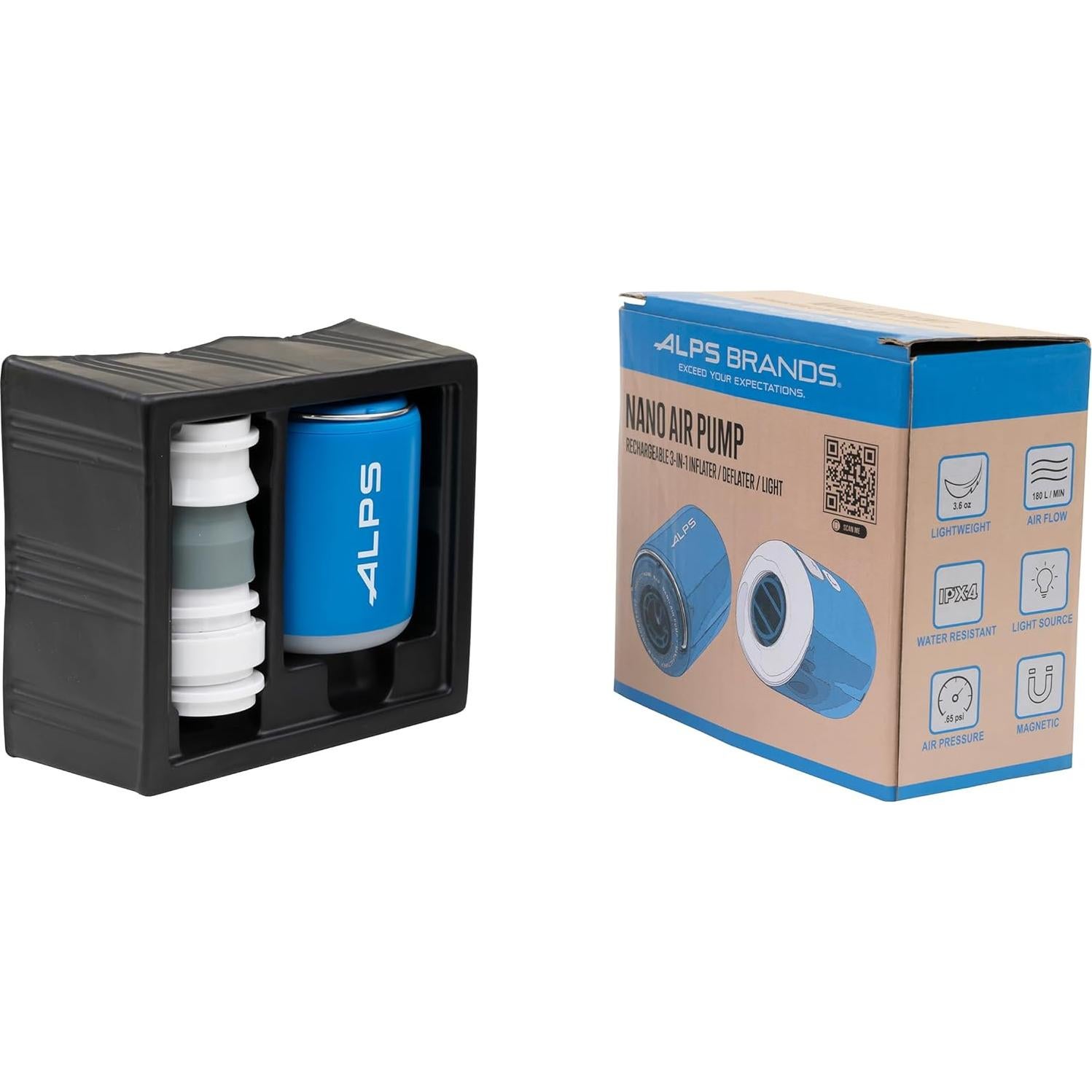 Bomba de Aire Recargable ALPS Mountaineering 3 en 1 Luz