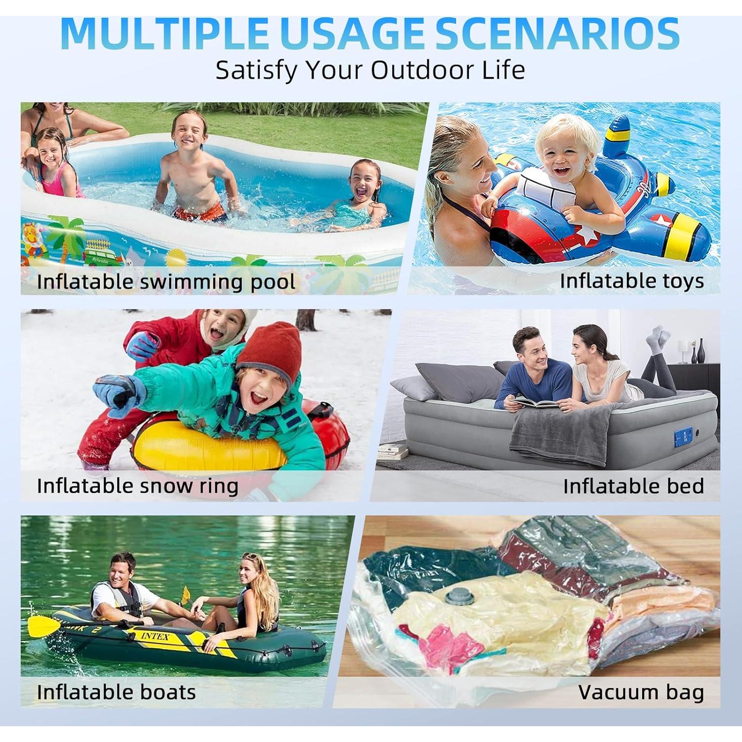 Mini and Portable Air Pump Tiny Pump with 1600mAh Battery USB Rechargeable to Portable Air Pump, Air Bed, Air Mattress Pump, Vacuum Storage Bags