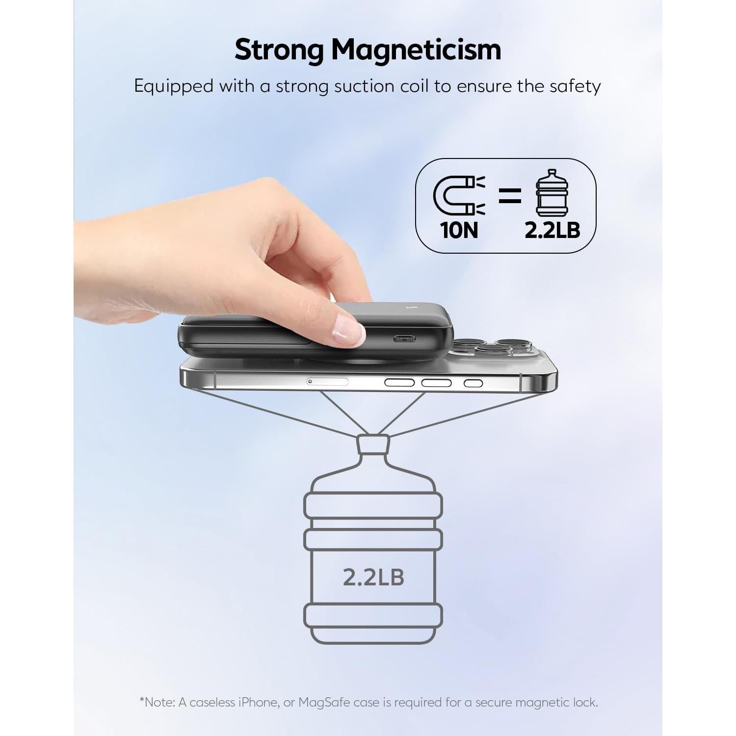 for MagSafe Battery Pack, Qi2 Certified 10,000mAh 30W Ultra Fast Magnetic Wireless Power Bank, Portable Charger with LED Display & Foldable Metal Stand, for iPhone 16/15/14/13/12 Series
