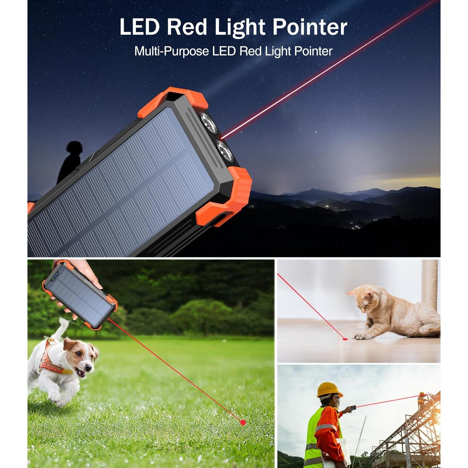 Cargador Portátil GOODaaa 42800mAh Solar 5 Salidas Naranja