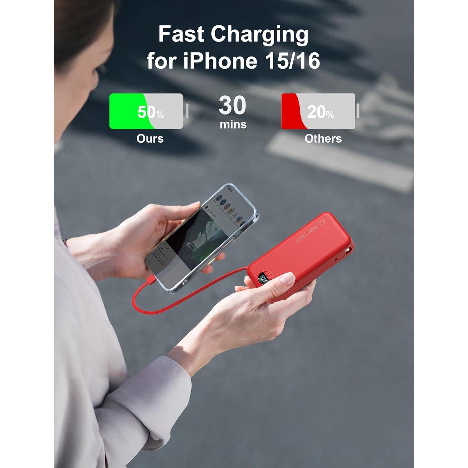 Banco de energía 20000mAh Dongguan con carga rápida USB-C