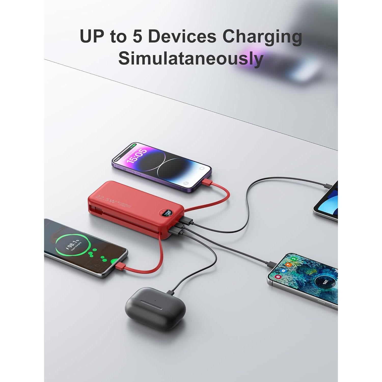 Banco de energía 20000mAh Dongguan con carga rápida USB-C