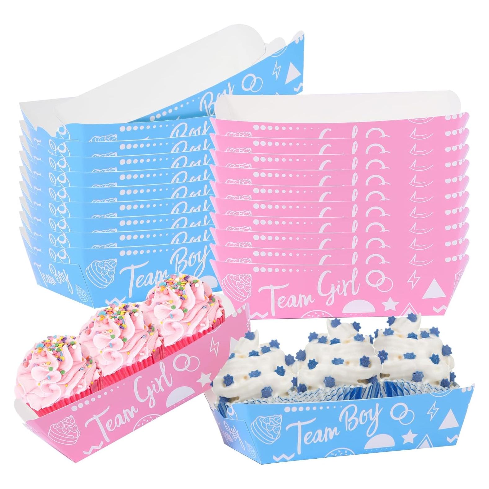 Bandejas de Papel Yunamudo 50 Piezas Revelación de Género