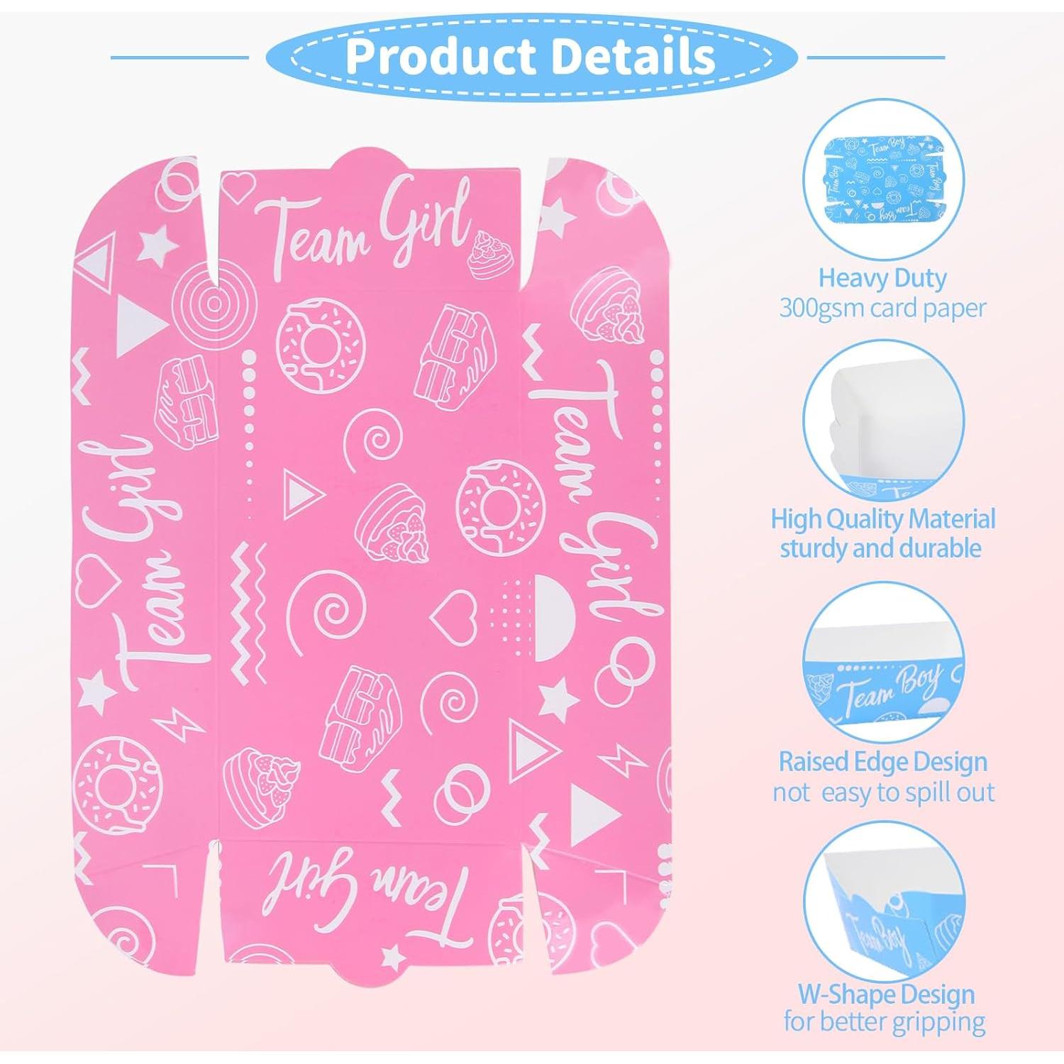 Bandejas de Papel Yunamudo 50 Piezas Revelación de Género