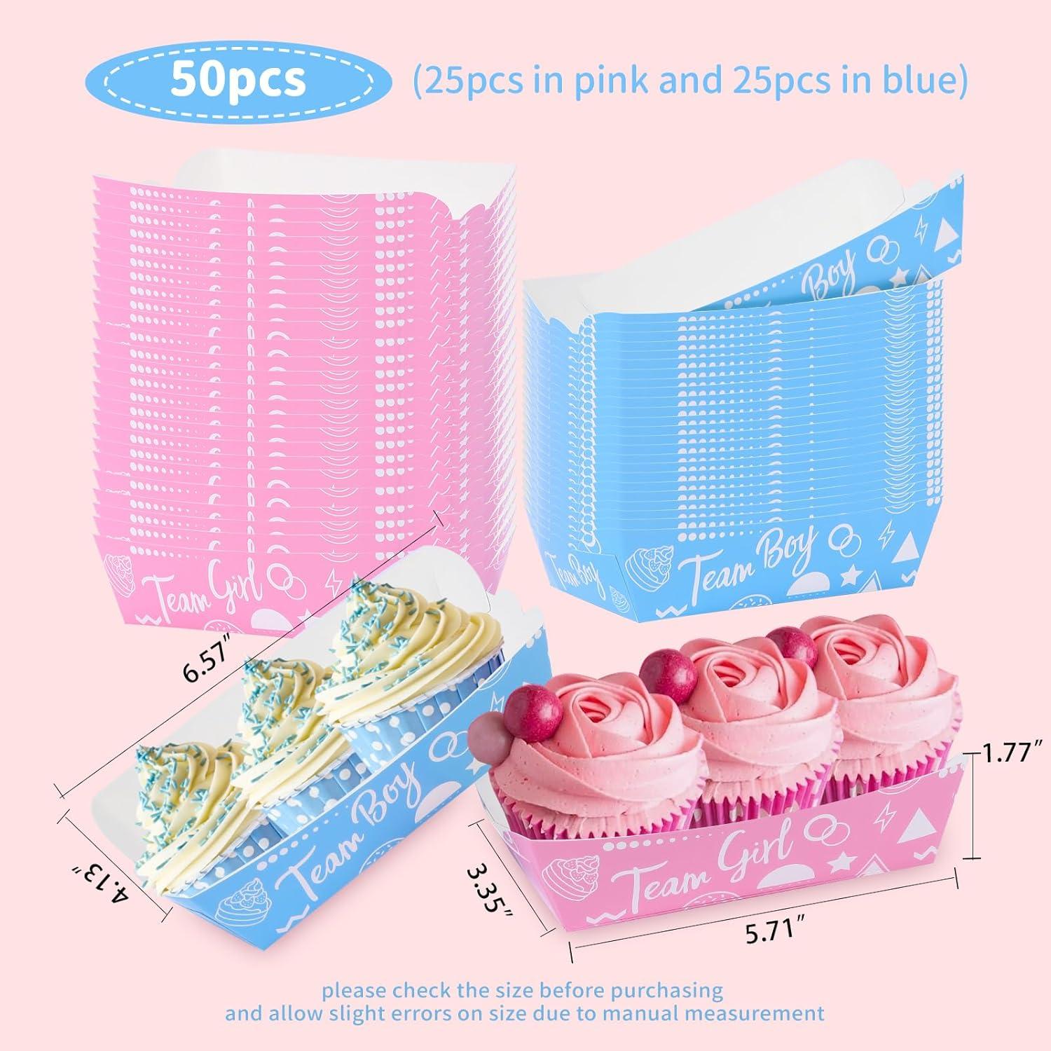 Bandejas de Papel Yunamudo 50 Piezas Revelación de Género