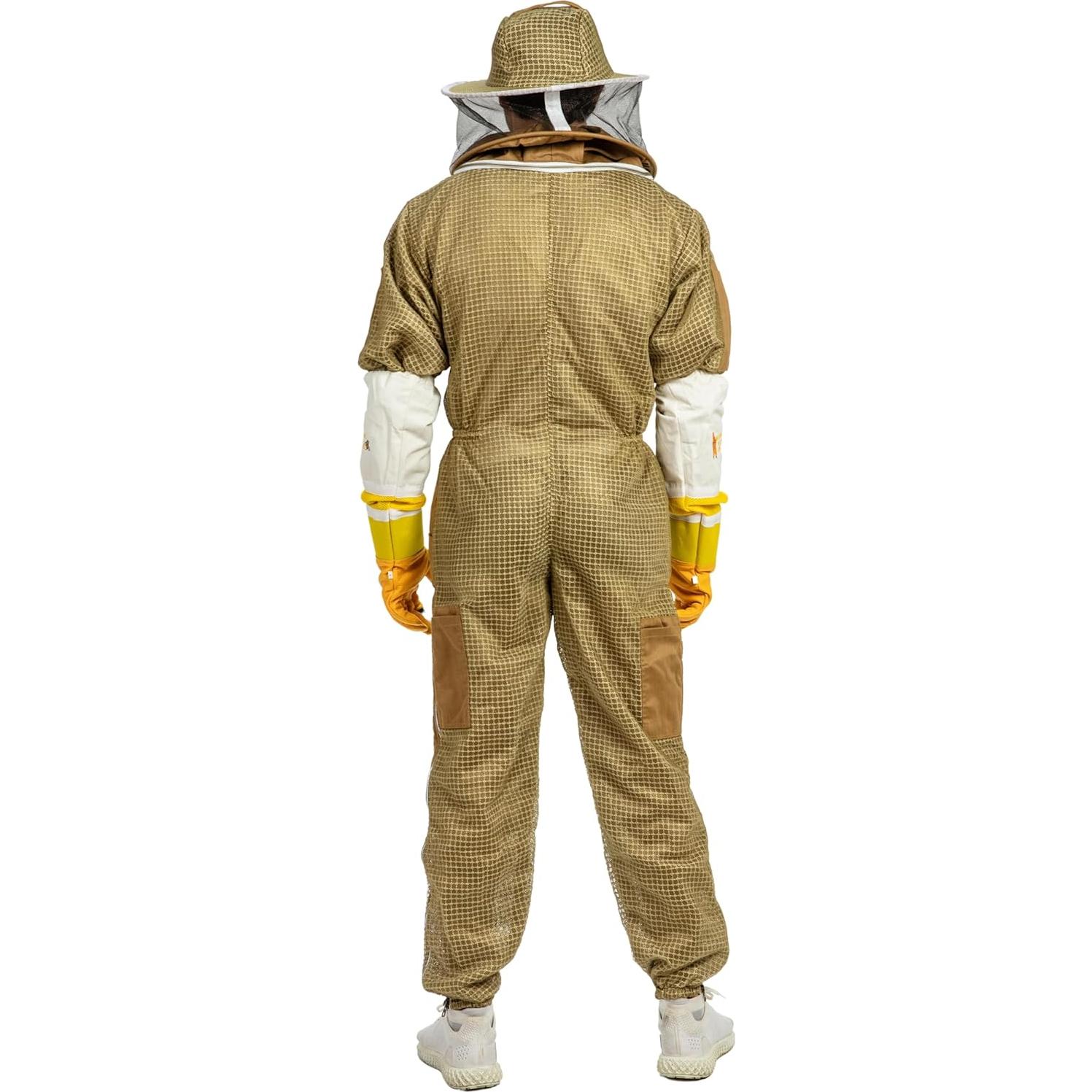 Traje de Apicultura Ventilado Masivo Almacén Unisex Caqui