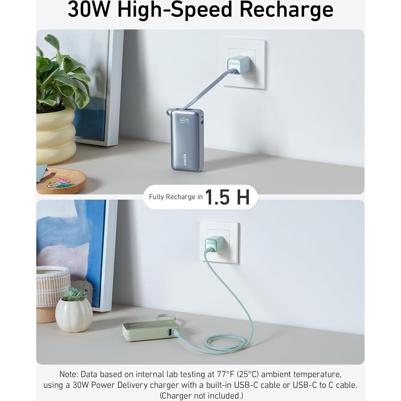 Cargador Portátil Anker Nano 10,000mAh USB-C 30W