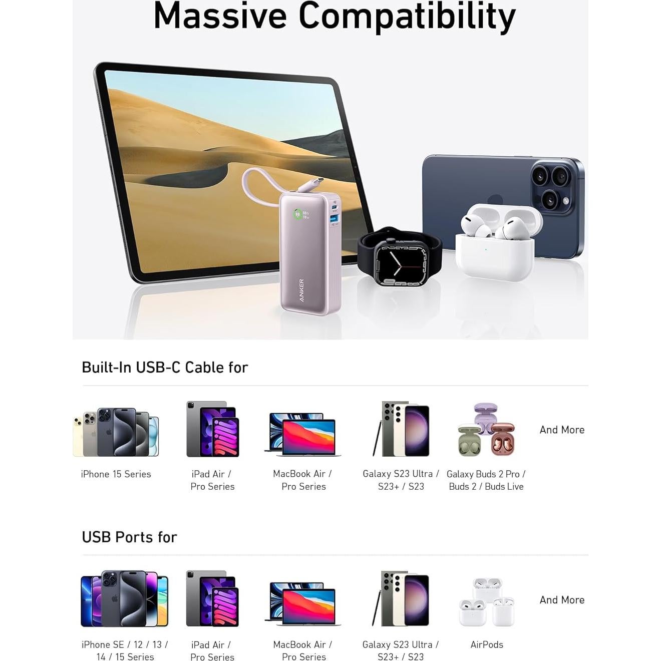 Cargador Portátil Anker Nano 10,000mAh USB-C 30W