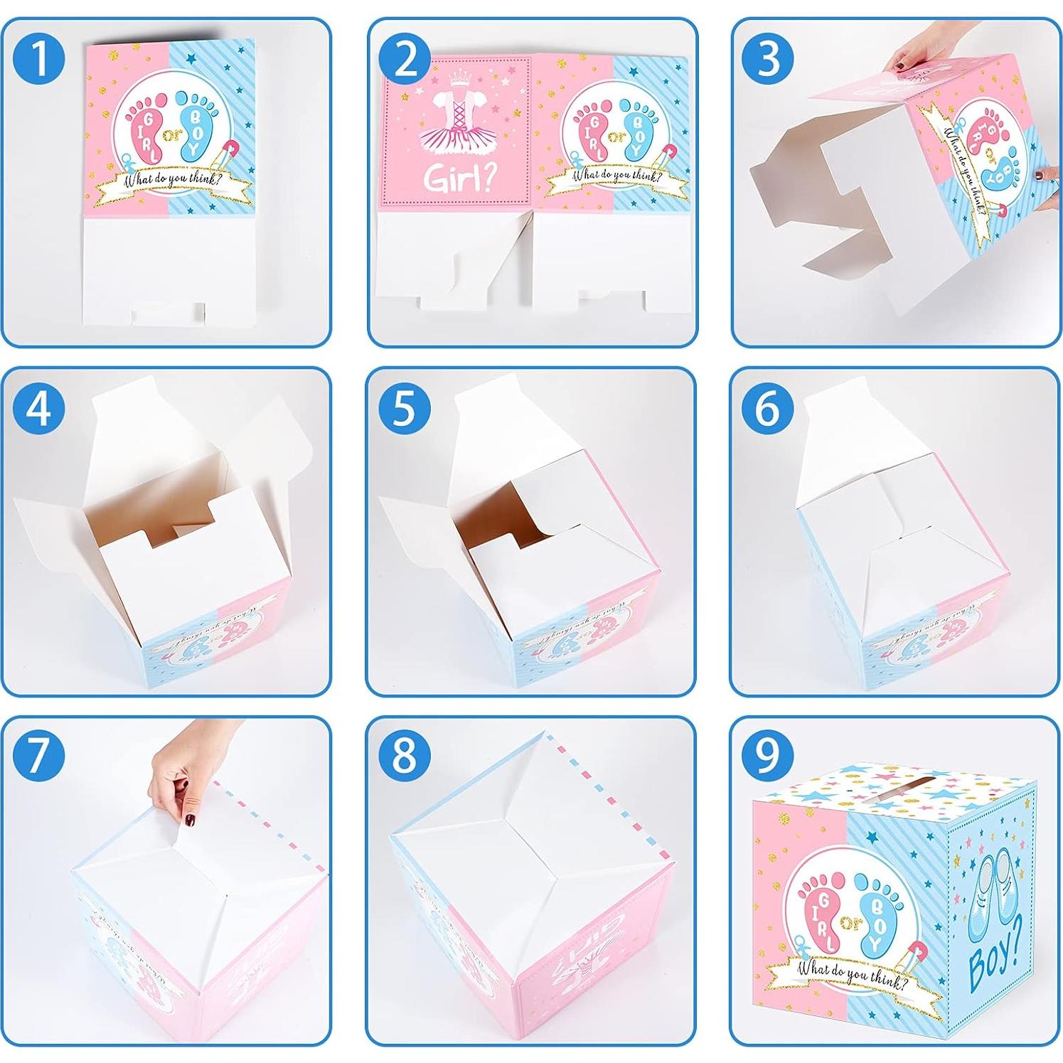 Caja de Votación Saintrygo con 50 Tarjetas Baby Shower