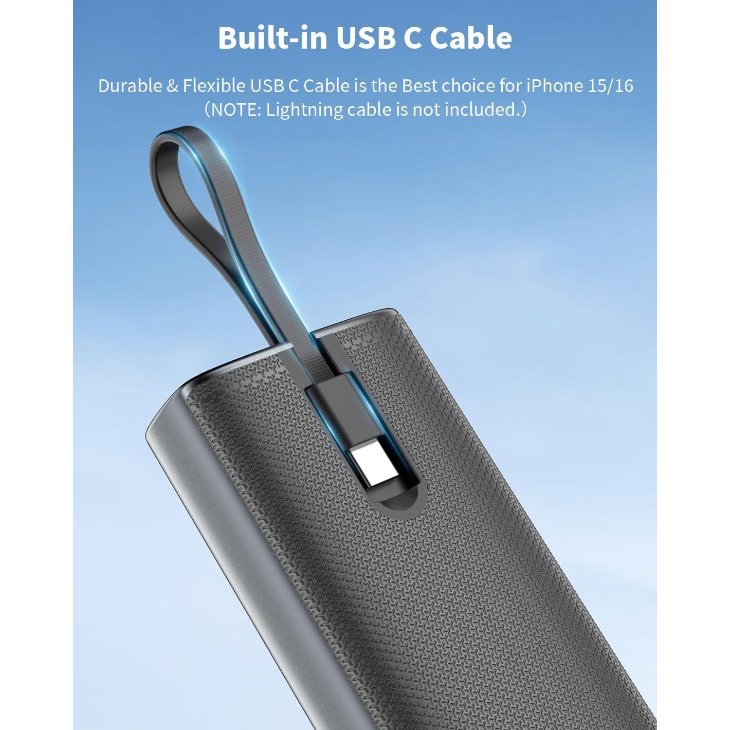 Cargador Portátil Miady 10000mAh Carga Rápida PD 35W USB-C