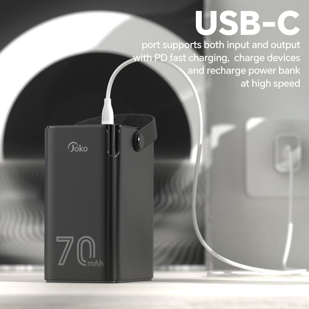 Batería Externa Joko 70000mAh Carga Rápida 22.5W USB-C