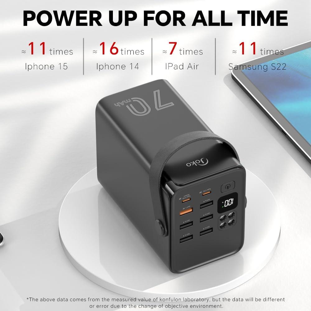 Batería Externa Joko 70000mAh Carga Rápida 22.5W USB-C
