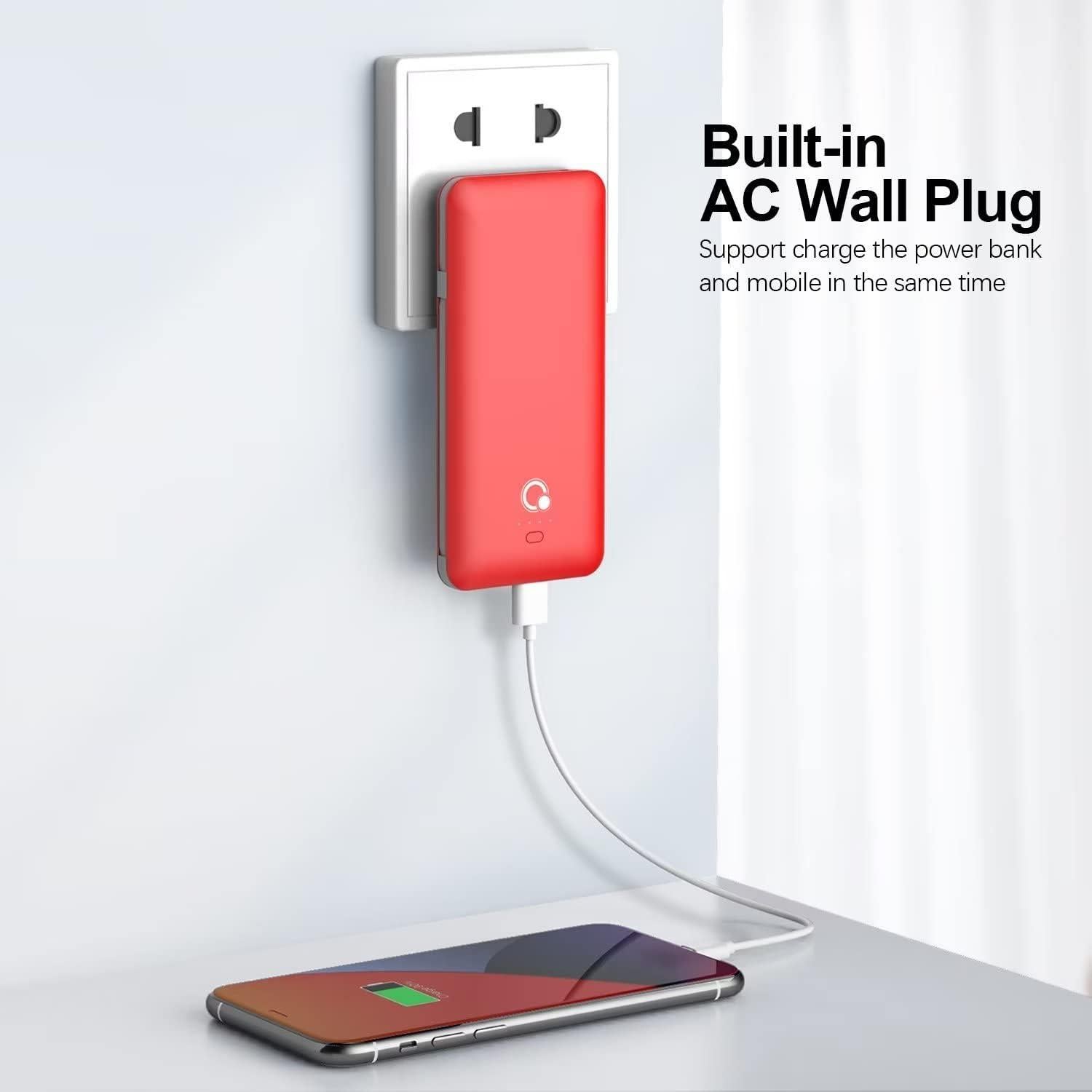 Cargador Portátil 10000mAh Guheshiye Slim con 4 Salidas USB