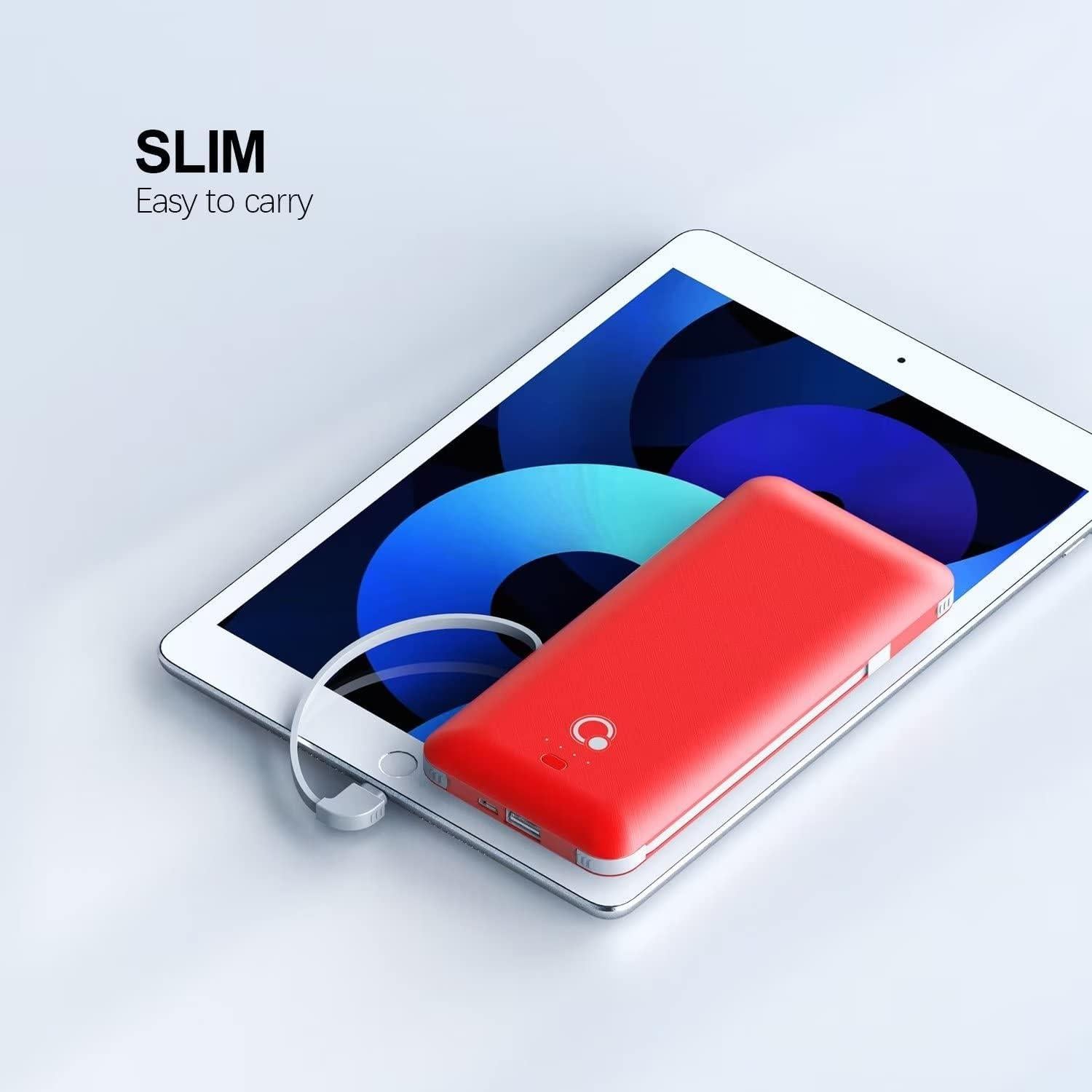 Cargador Portátil 10000mAh Guheshiye Slim con 4 Salidas USB