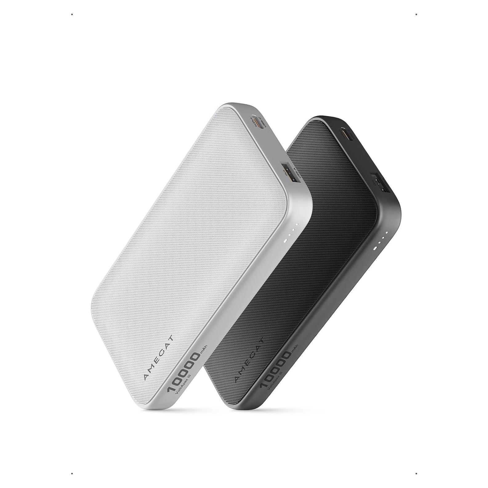 2 Pack Portable Charger, 10000mAh USB C Power Bank Ultra Slim 15W External Charging Battery Pack for iPhone 17/16/15/14/13, Galaxy S25/24, Pixel and More