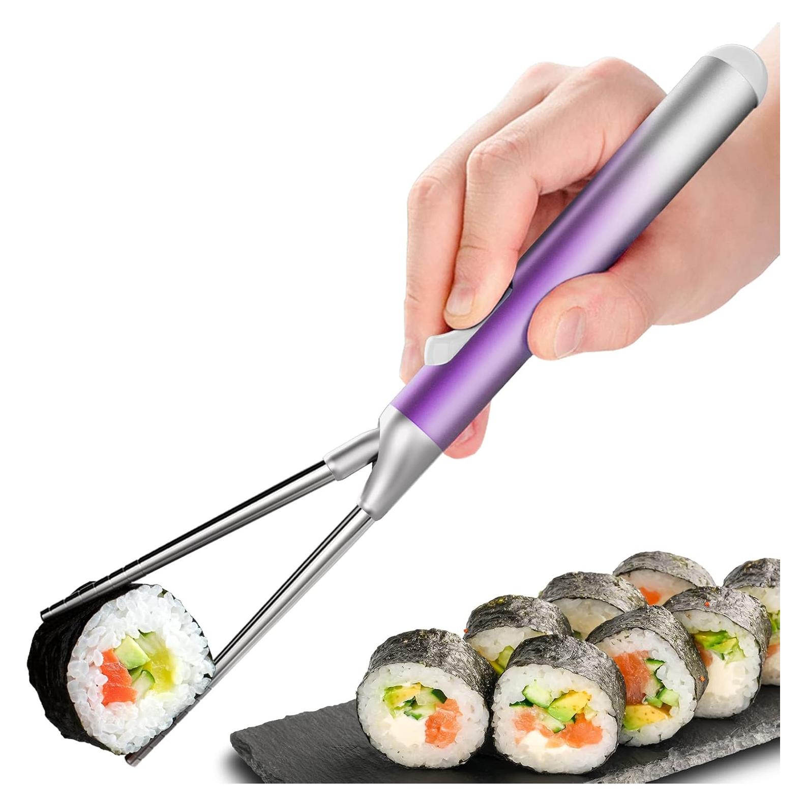 Juego de Palillos de Metal IROJEEF 25.8 cm Púrpura