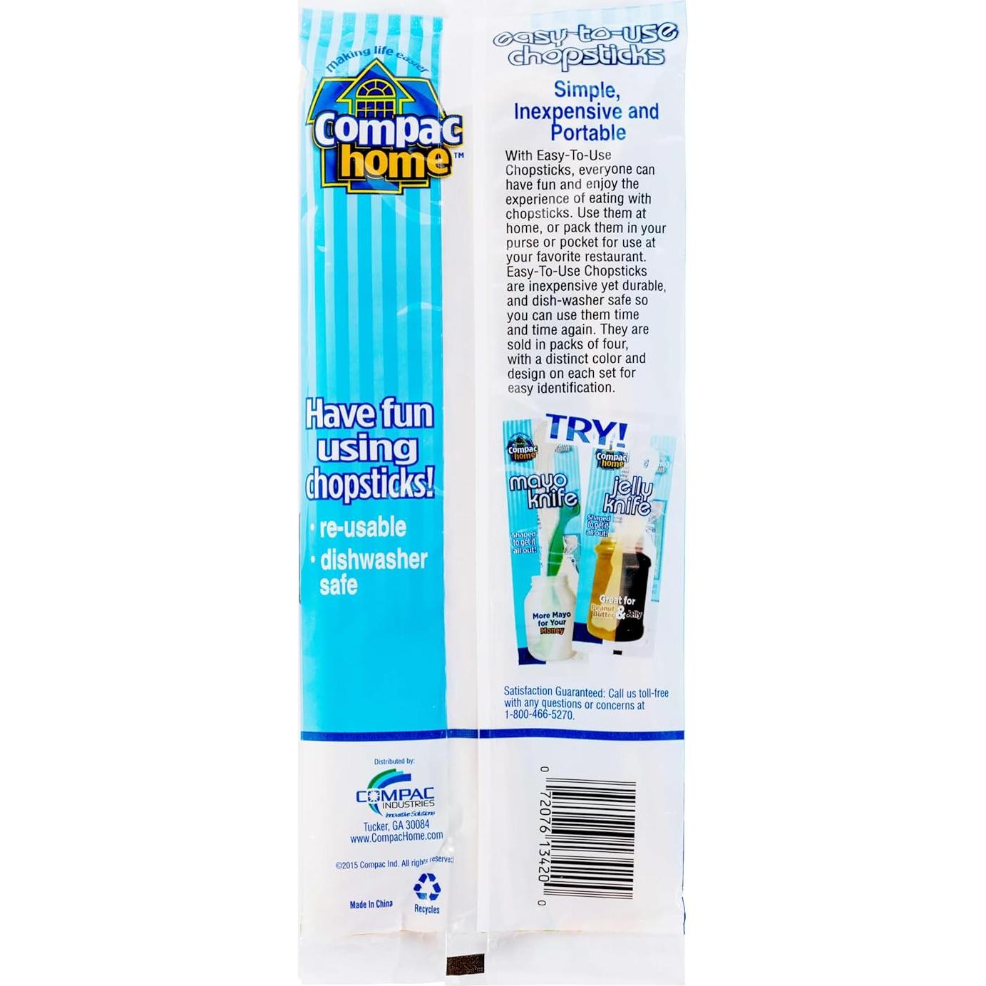 Palillos de Plástico Compac para Fiestas - 4 Unidades