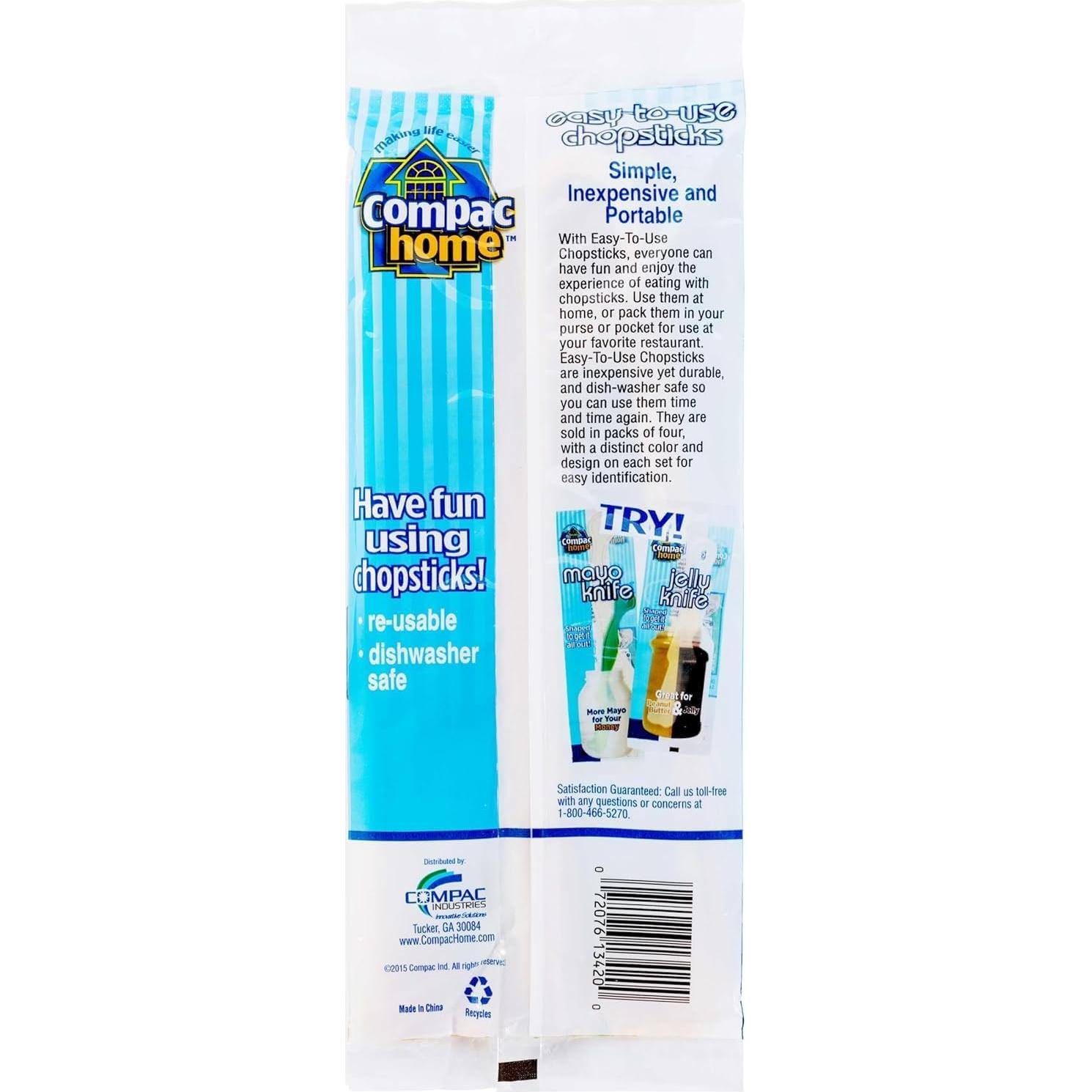 Palillos de Plástico Compac para Fiestas - 4 Unidades