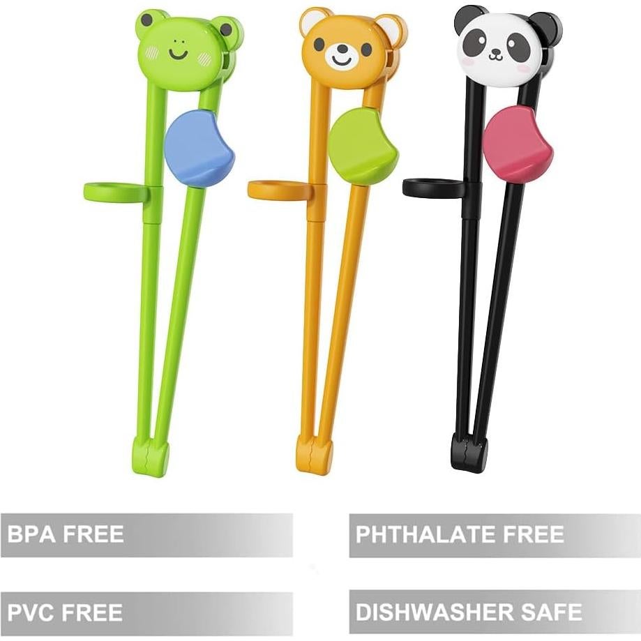 Palillos de Entrenamiento para Niños PandaEar - 3 Pares Seguros