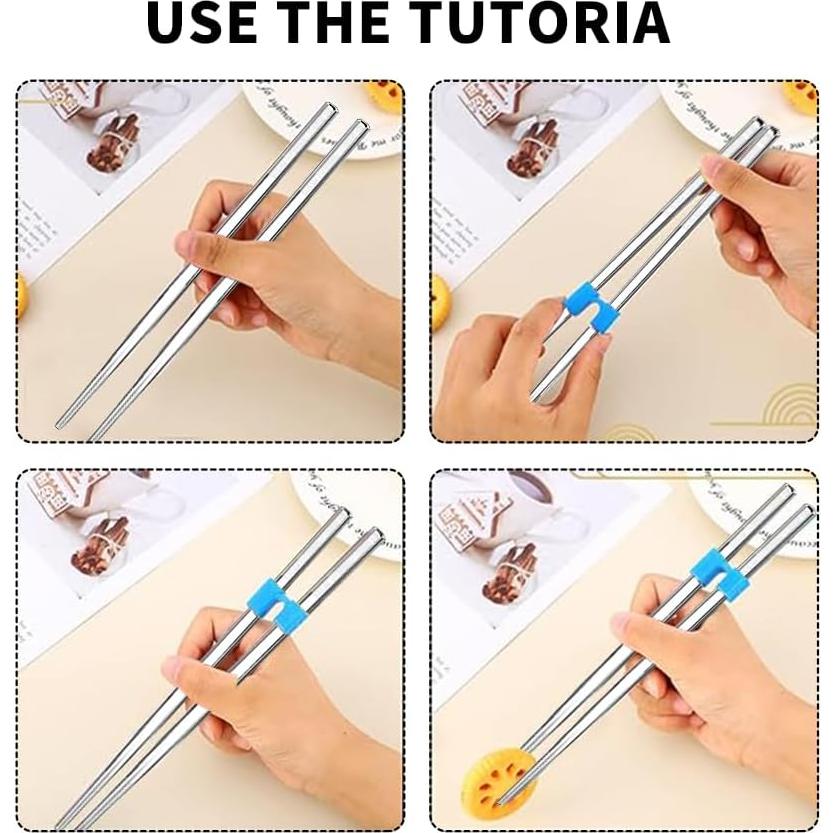 10 Ayudantes Reutilizables de Palillos QUANFULTEC para Entrenamiento