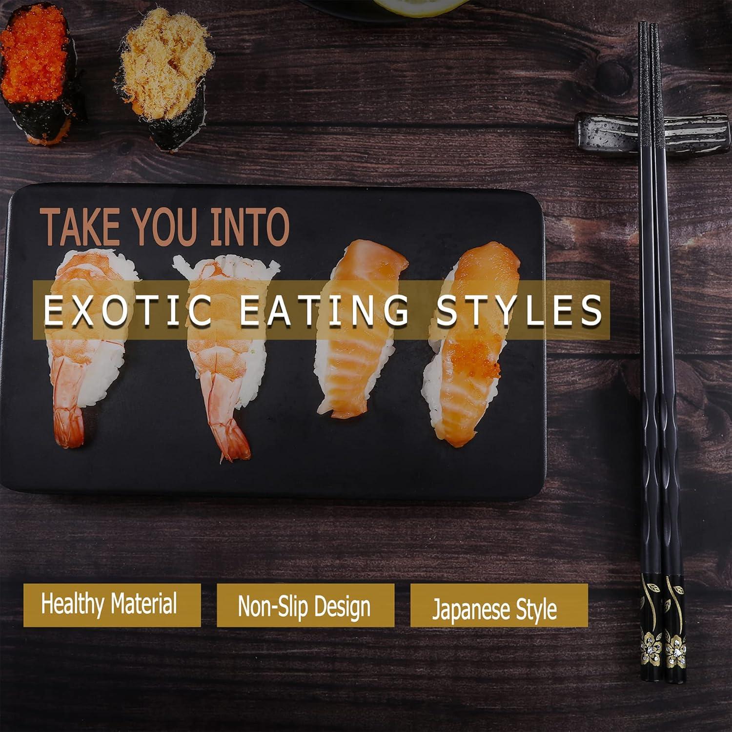 Palillos de Fibra de Vidrio HuaLan 25 cm Antideslizantes 5 Pares