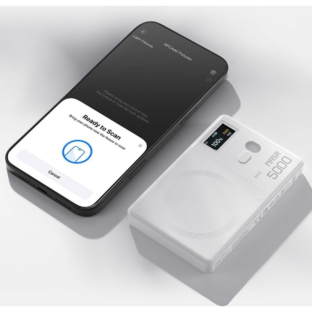 Luz de Video Godox MA5R RGB Mini con Banco de Energía - Blanco